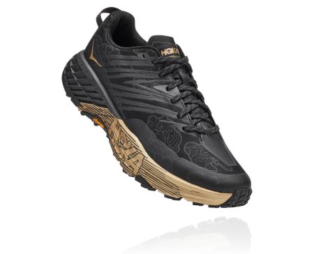 Hoka One One Speedgoat 4 Cny Moški Pohodniški Čevlji Črna / Zlata SI-947235P